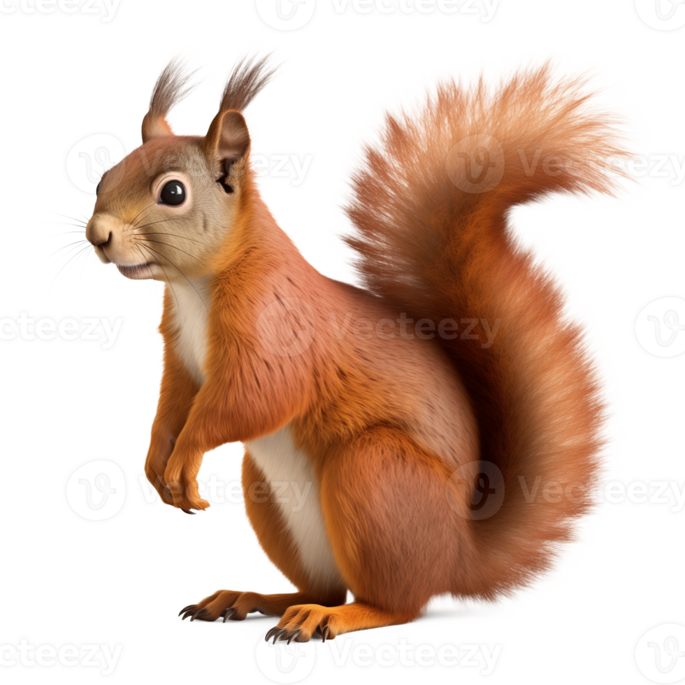 Squirrel Side View Isolated on Transparent Background png