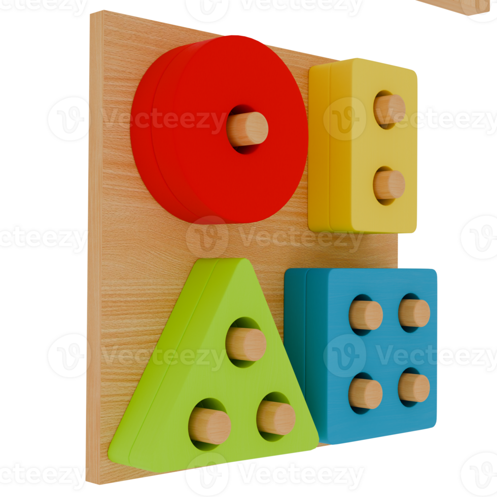 Render geometric shapes puzzle png