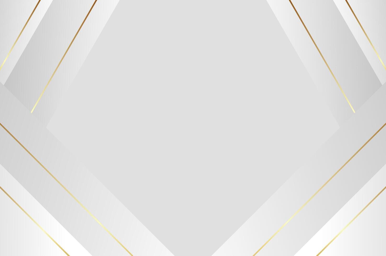 luxury White Grey curtain background with gold line. Abstract geometry background with modern and elegant concept. vector