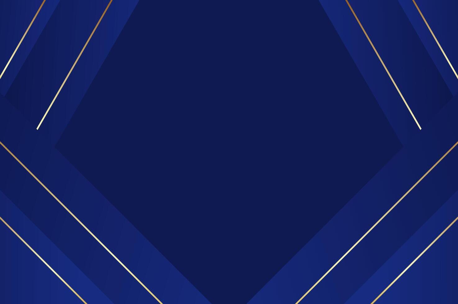 luxury Blue curtain background with gold line. Abstract geometry background with modern and elegant concept. vector
