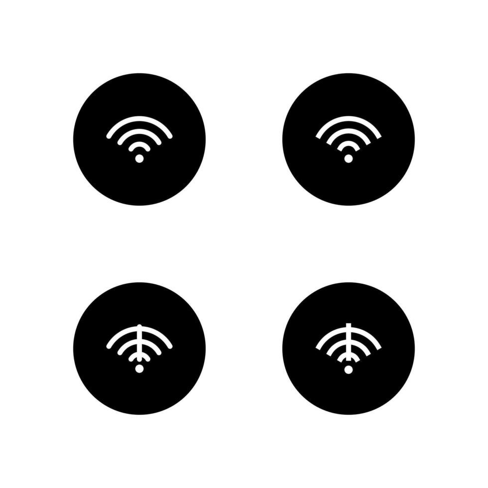 Wifi symbol icon set vector