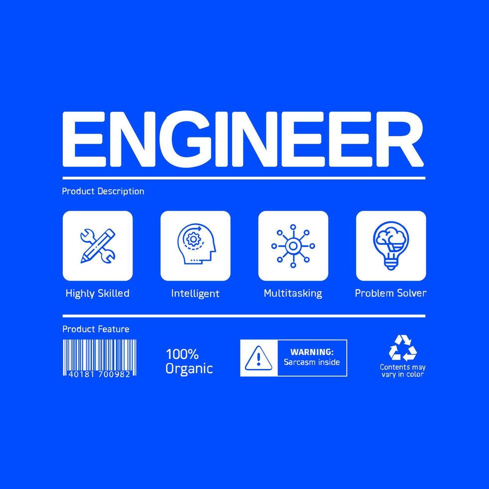Innovative Engineer Design for Problem Solvers vector