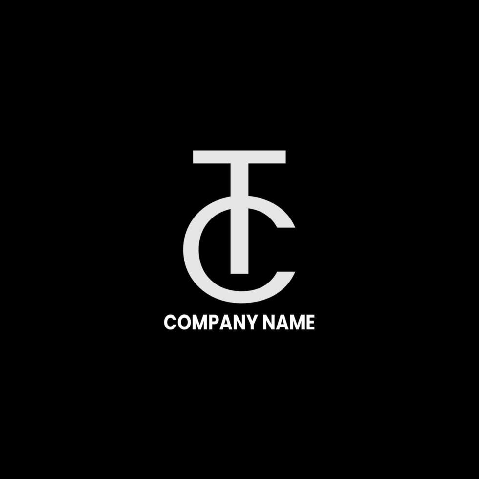 TC letter logo design vector