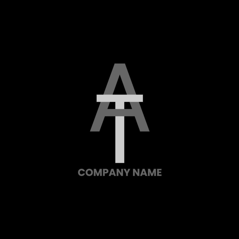AT, TA company logo design vector