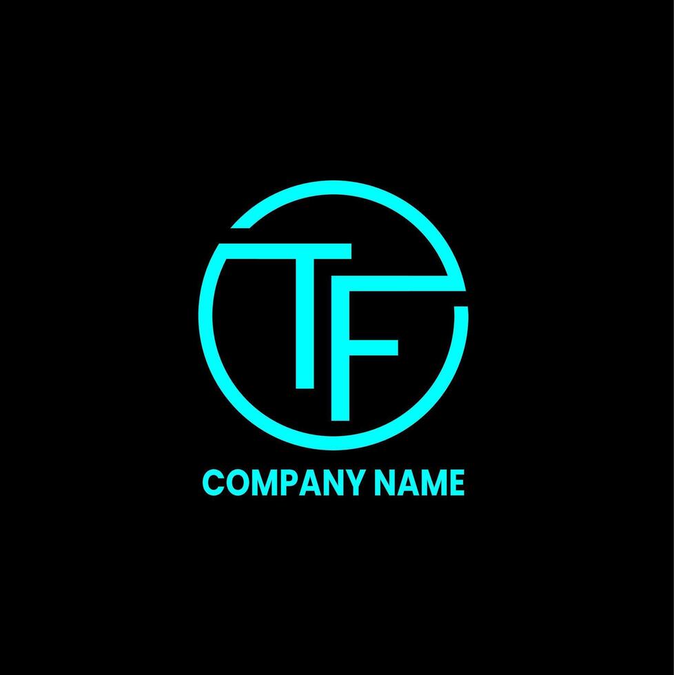 TF, FT business logo design vector