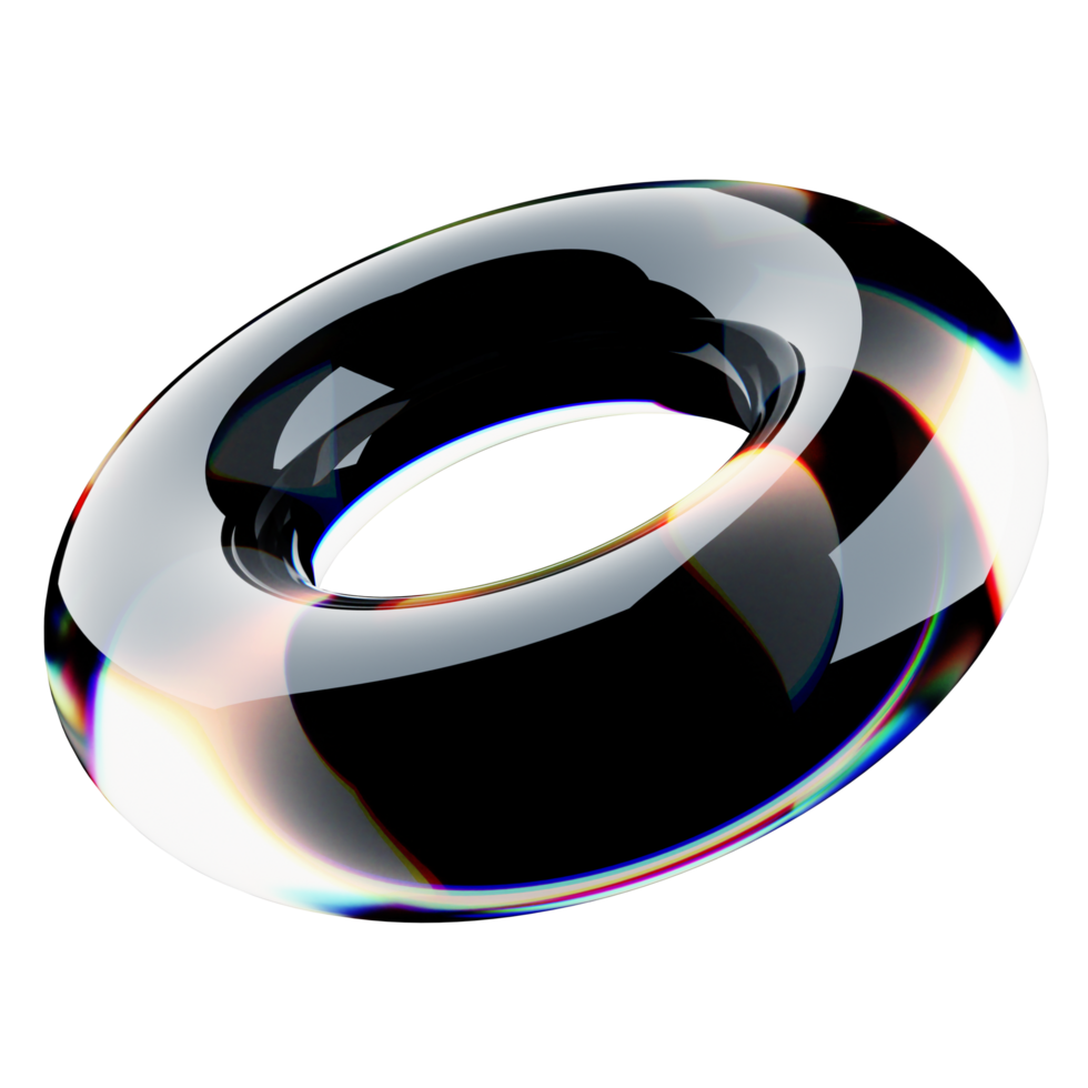Y2K Torus 3D Glass Dispersion png