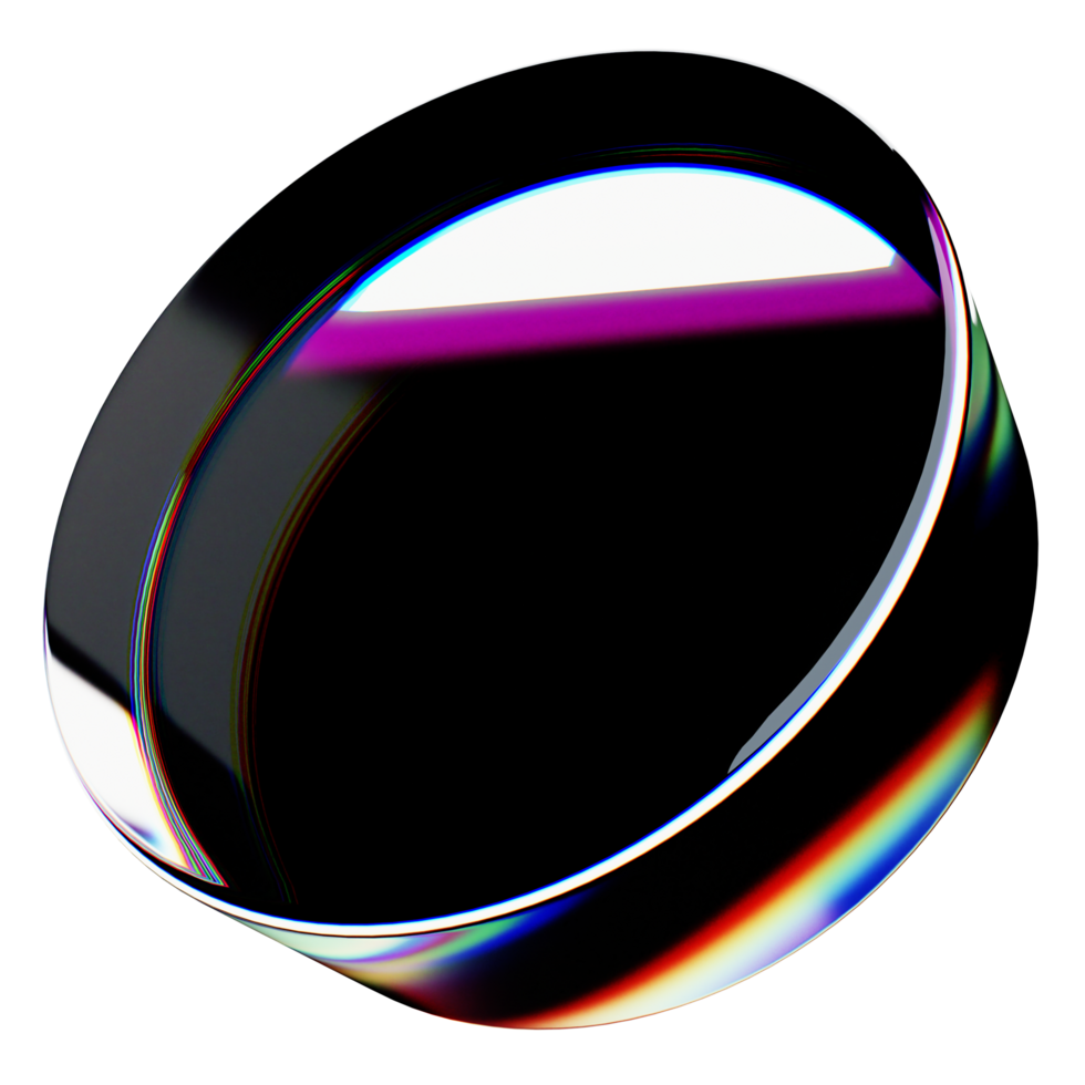 Y2K Circle 3D Glass Dispersion png