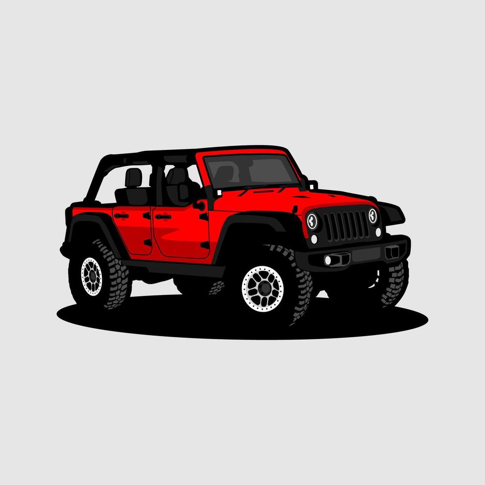 adventure suv car off road 4x4 illustration vector