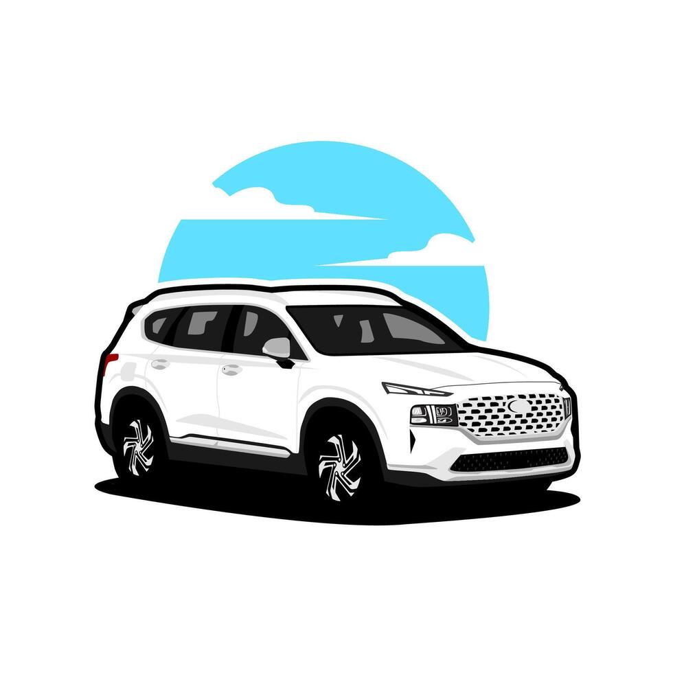 suv car premium illustration isolated vector
