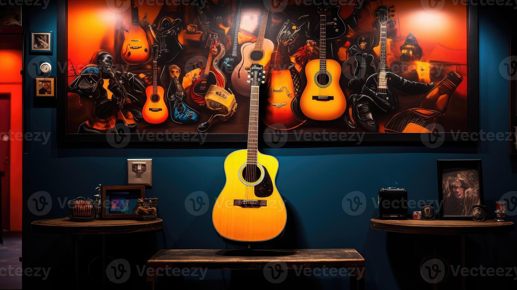 guitar black mug photo