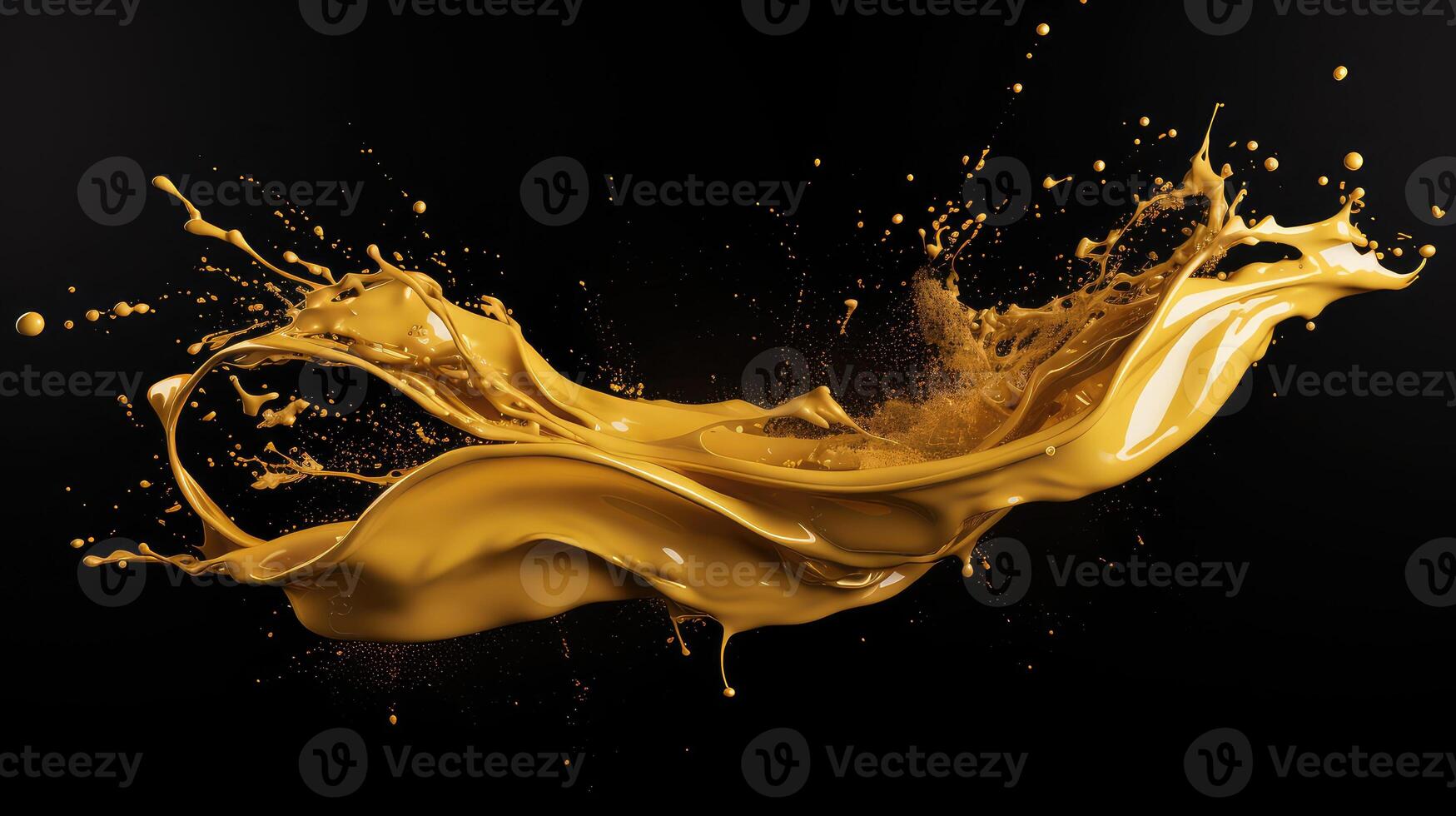 metallic gold paint splash photo