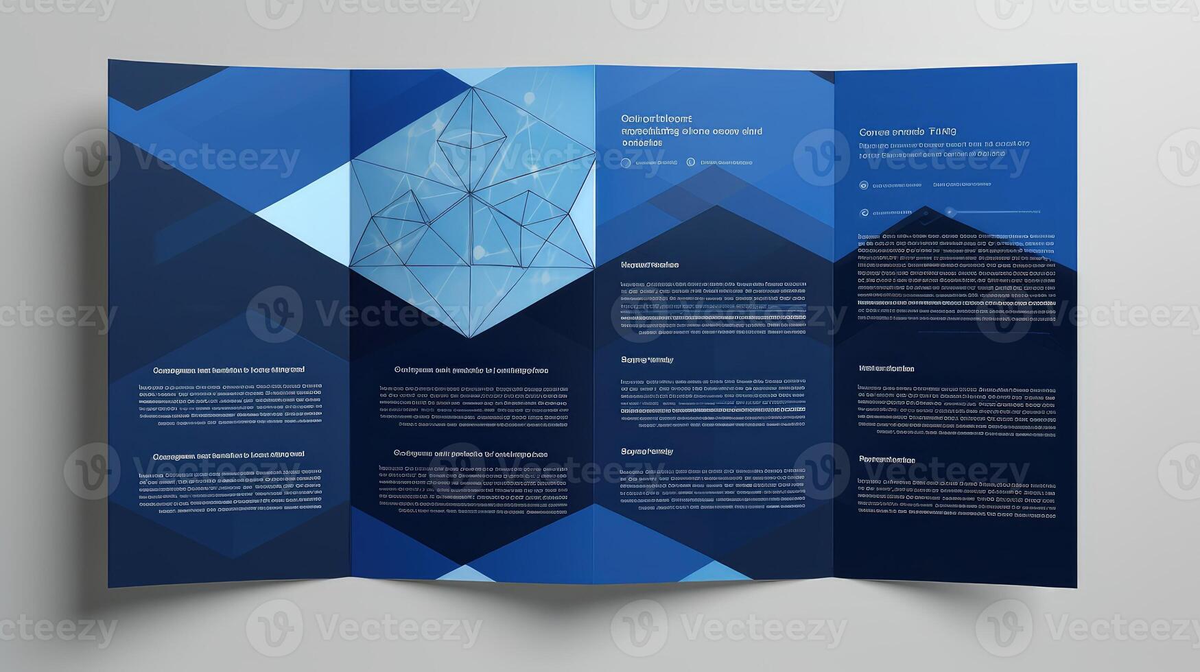 sleek brochure template blue photo