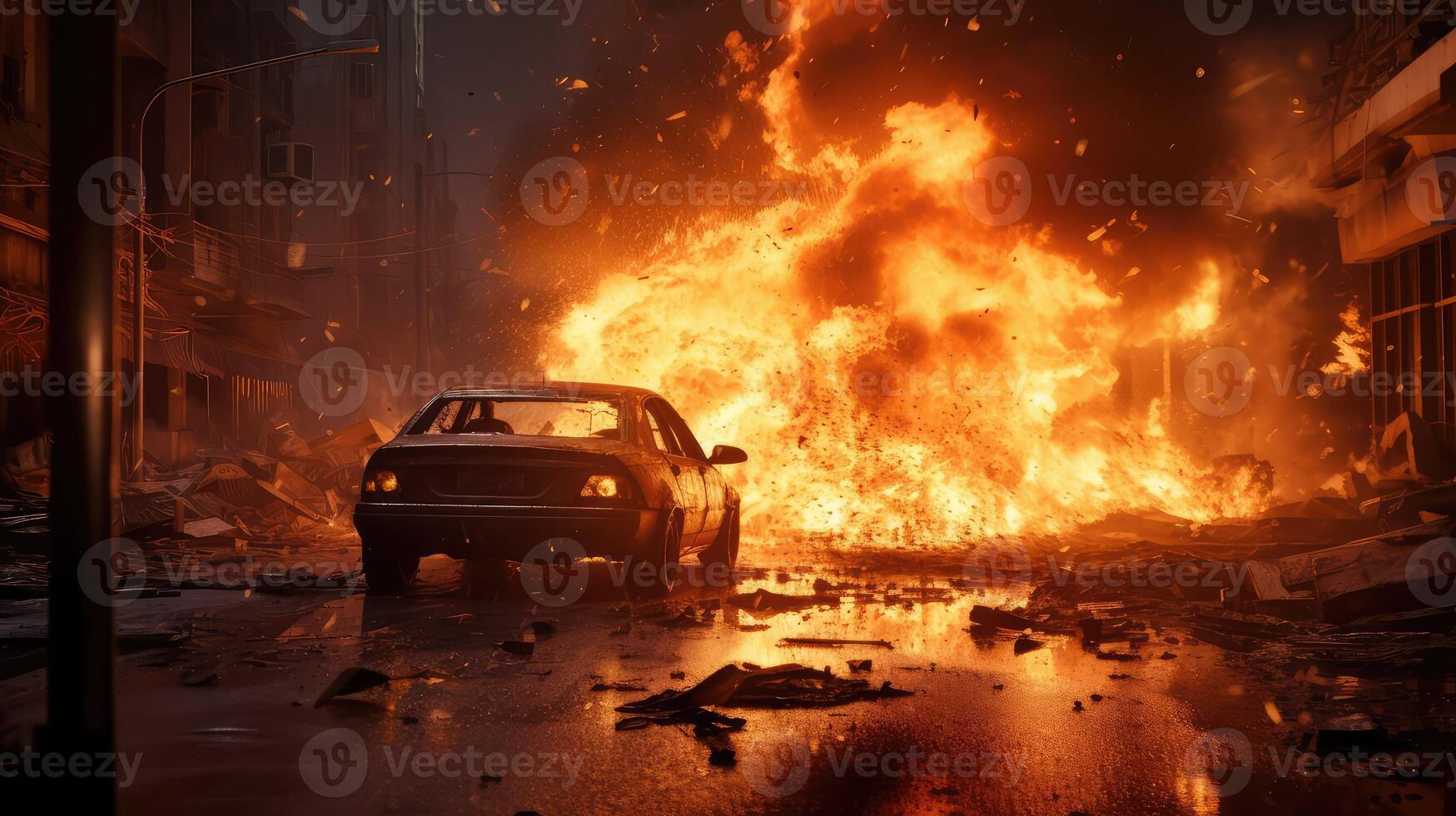 flames fire explosion photo