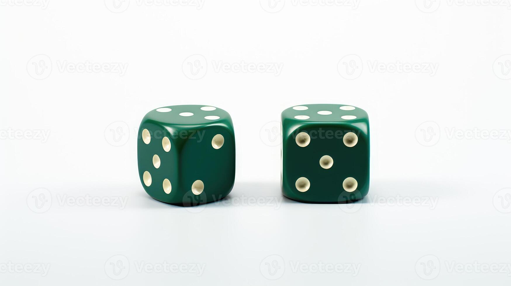 pair dice isolated on white photo