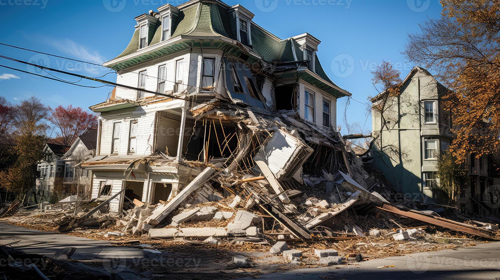 structure house collapse photo