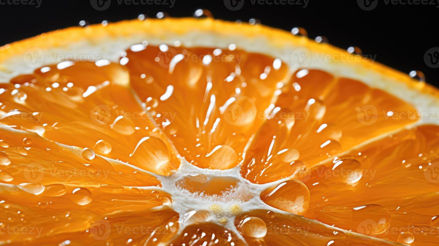 vibrant orange half photo