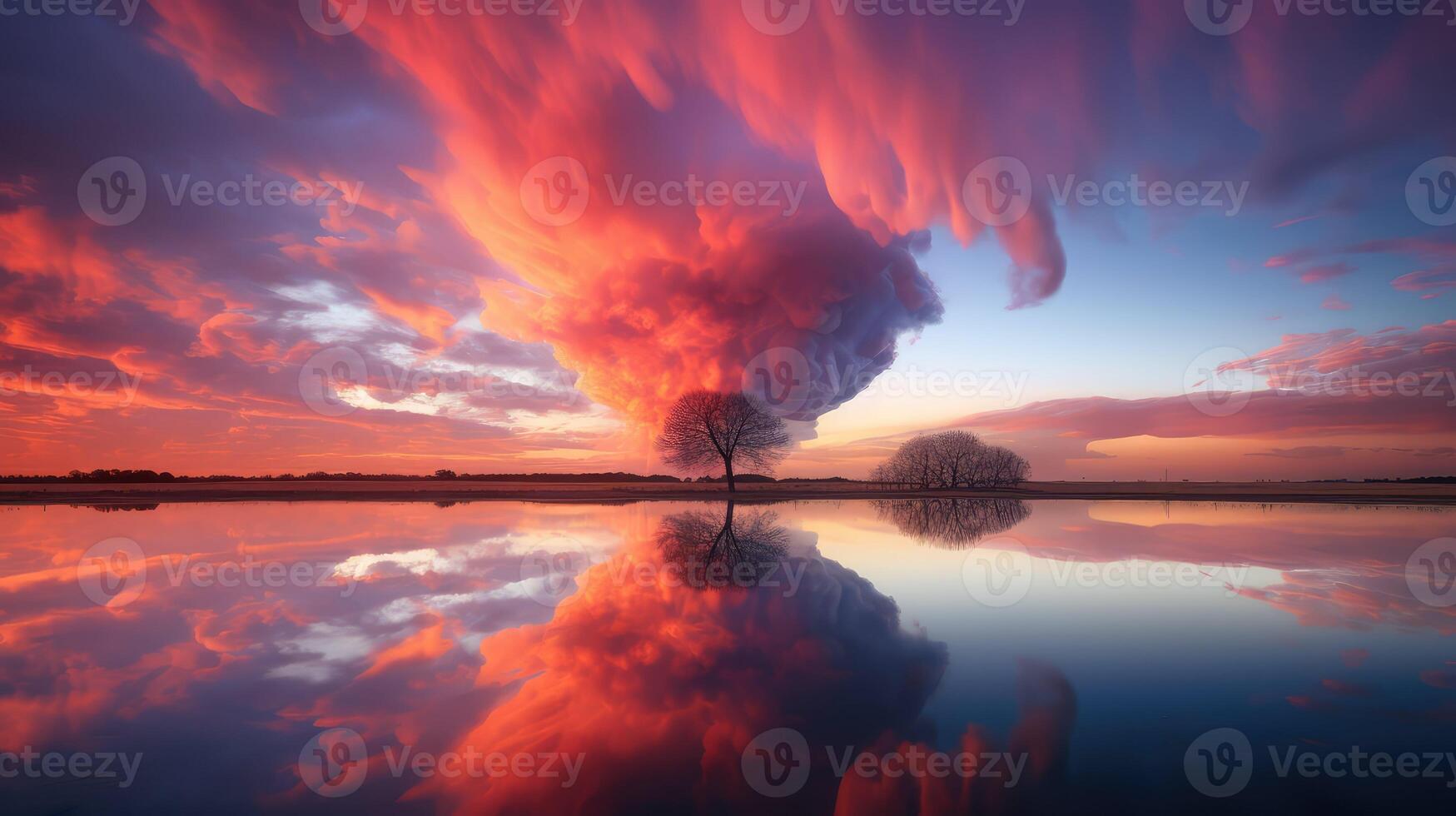 orange red cloud photo