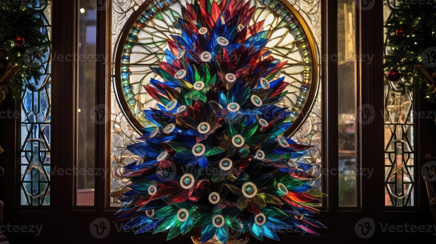 glass christmas tree art deco photo