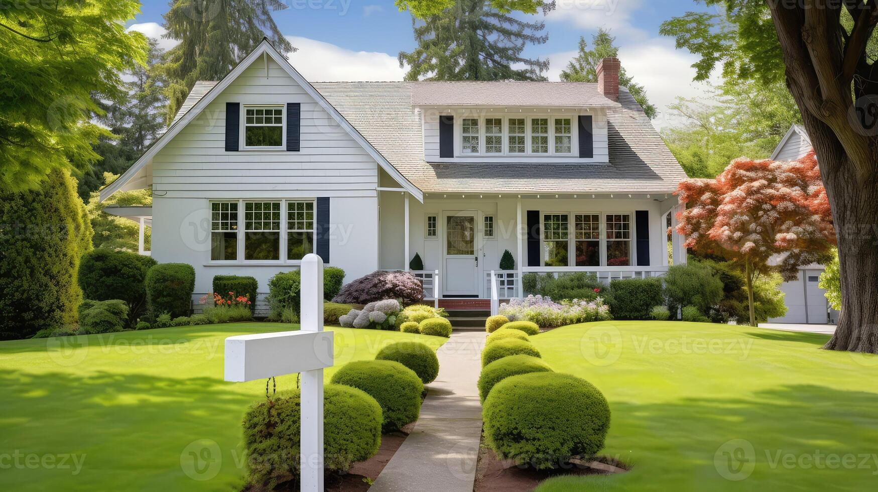 charming house with for sale sign photo