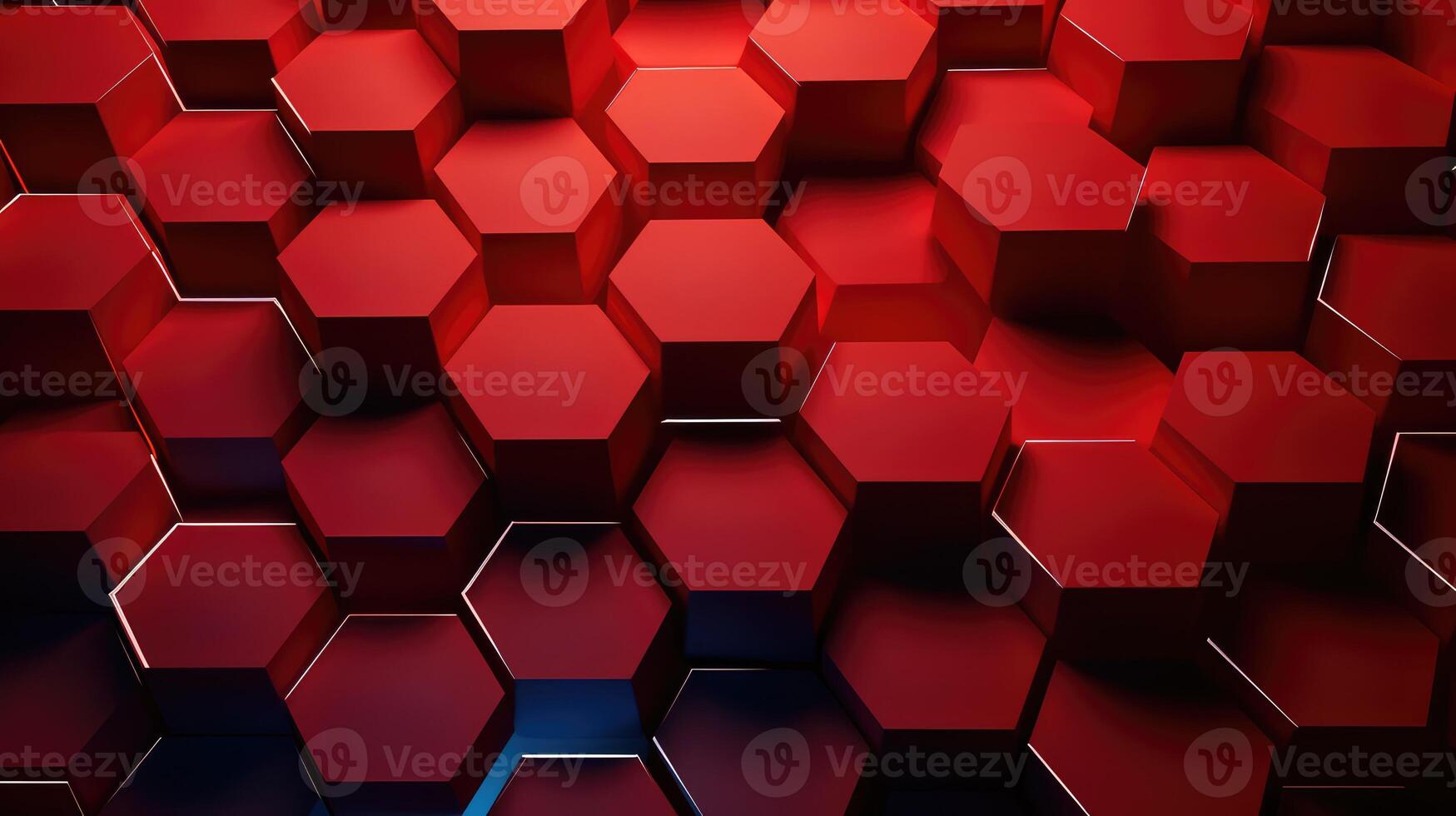 depth red hexagon background photo