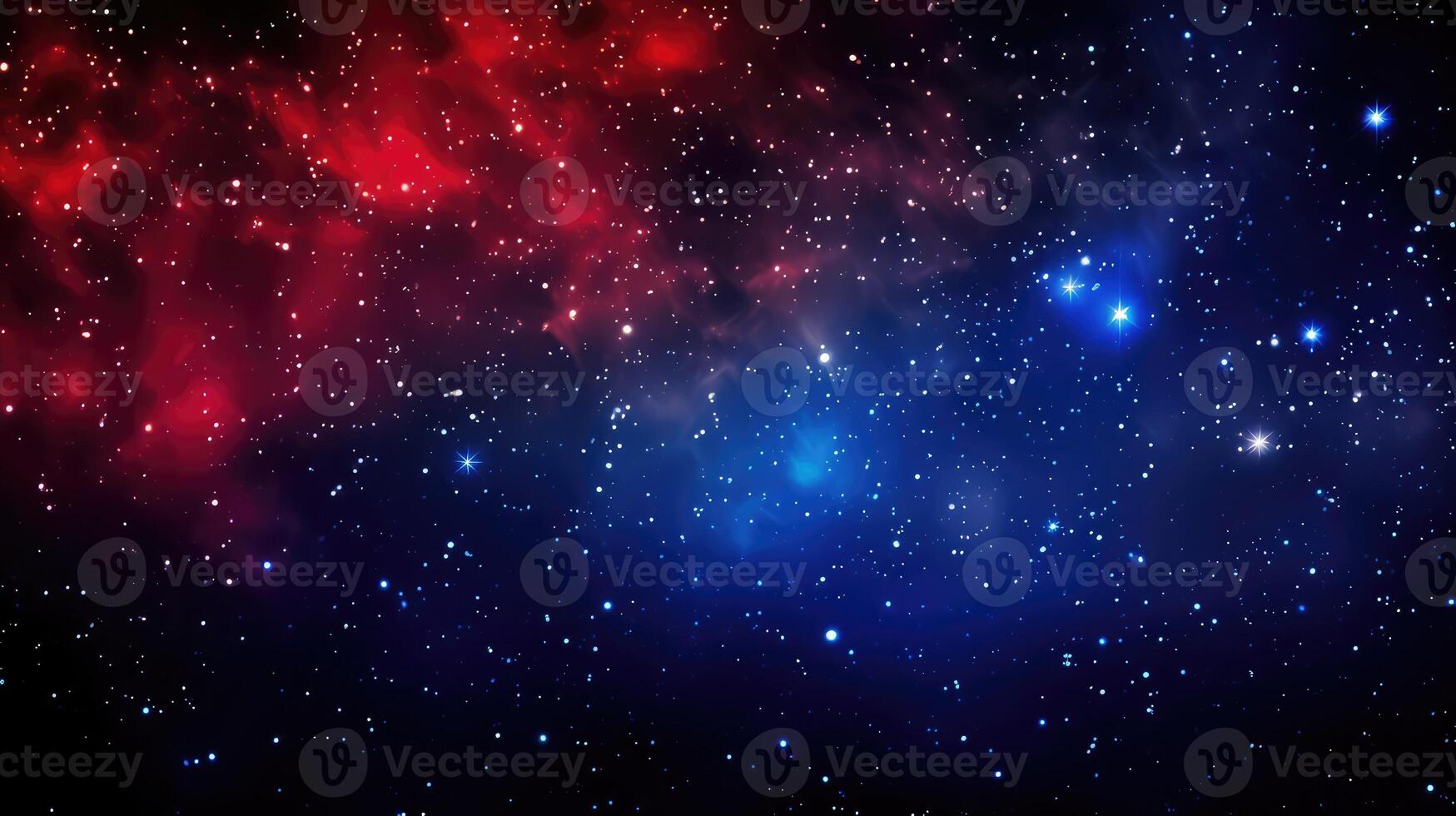 night red and blue stars photo