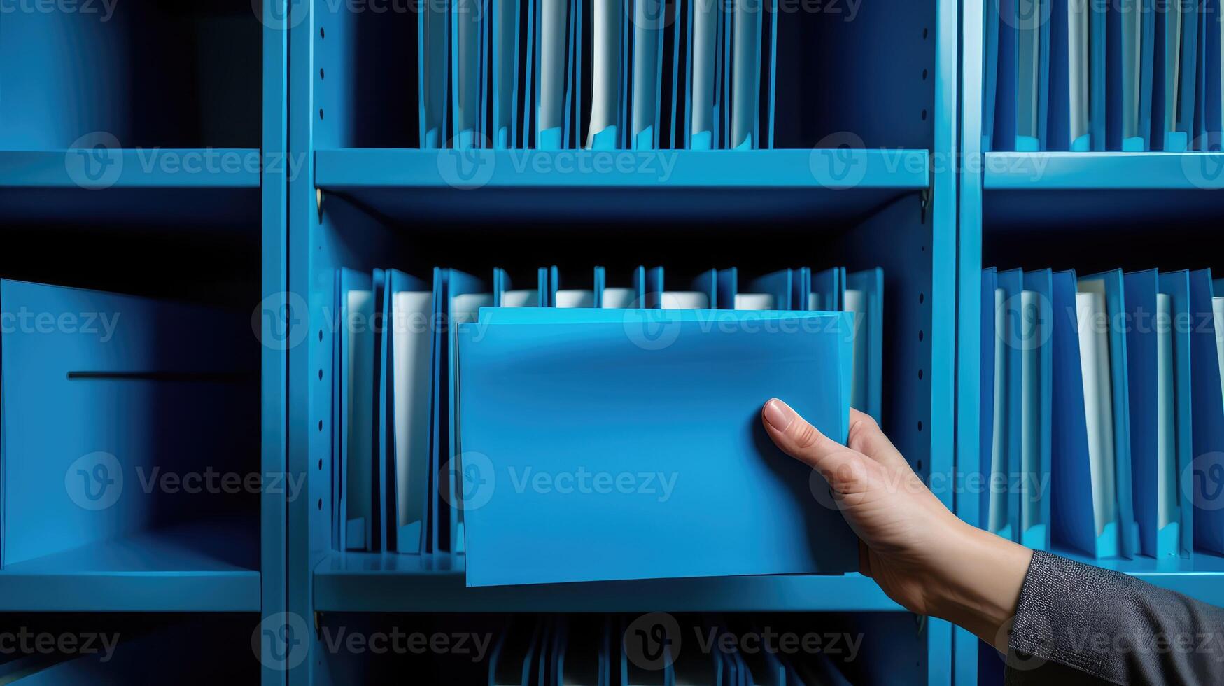 office blue file folder photo