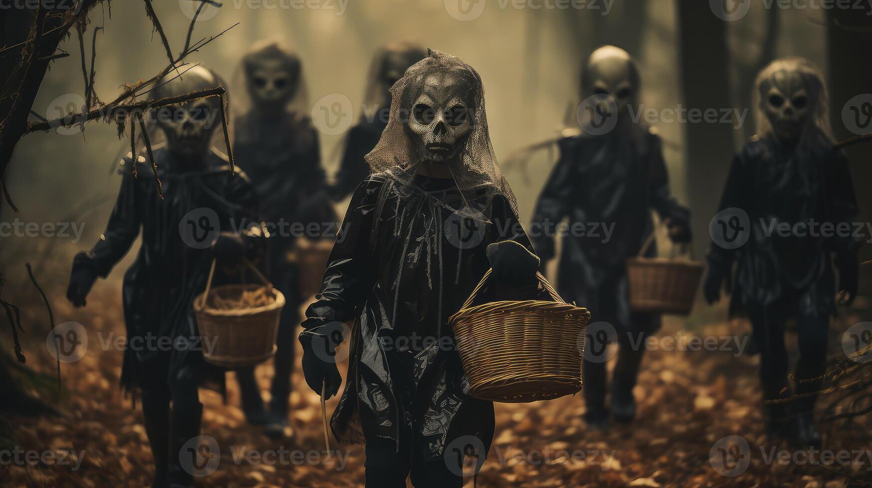 trick halloween wood photo