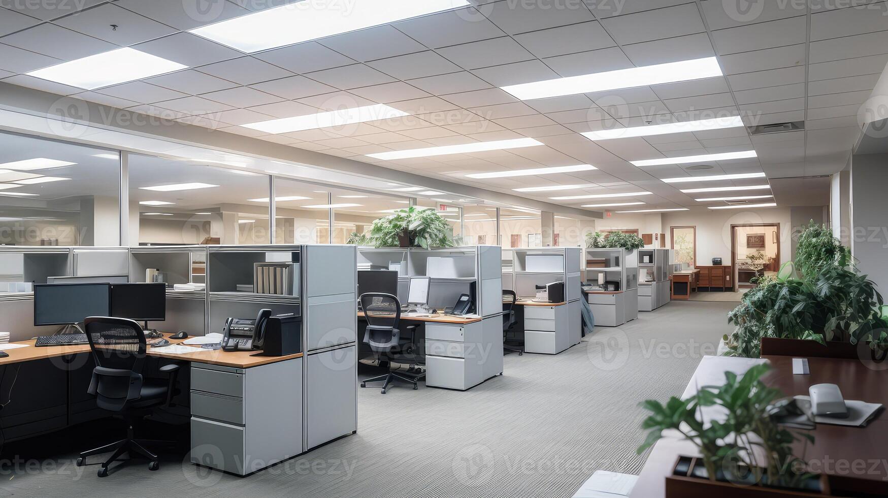 cubicles office space photo