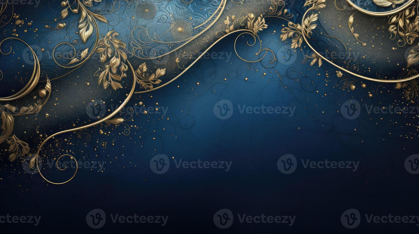 patterns blue and gold background photo