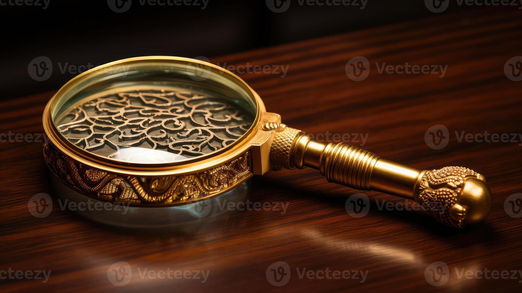 up magnifying glass gold photo