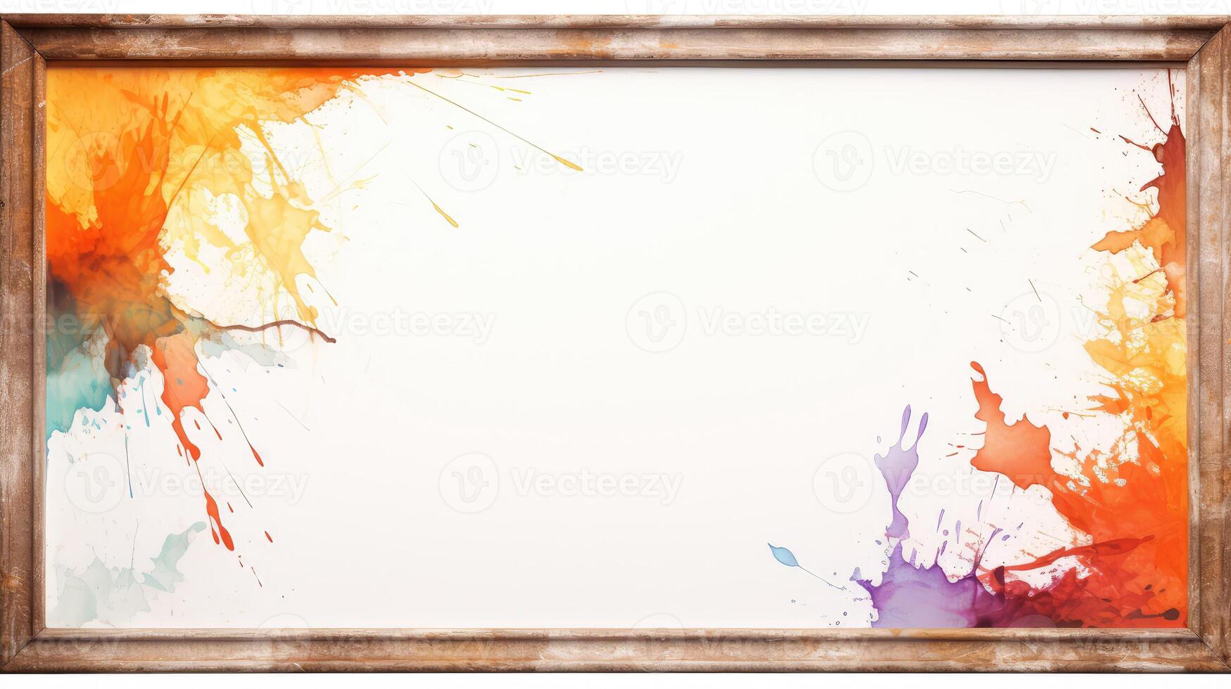 red water color frame photo