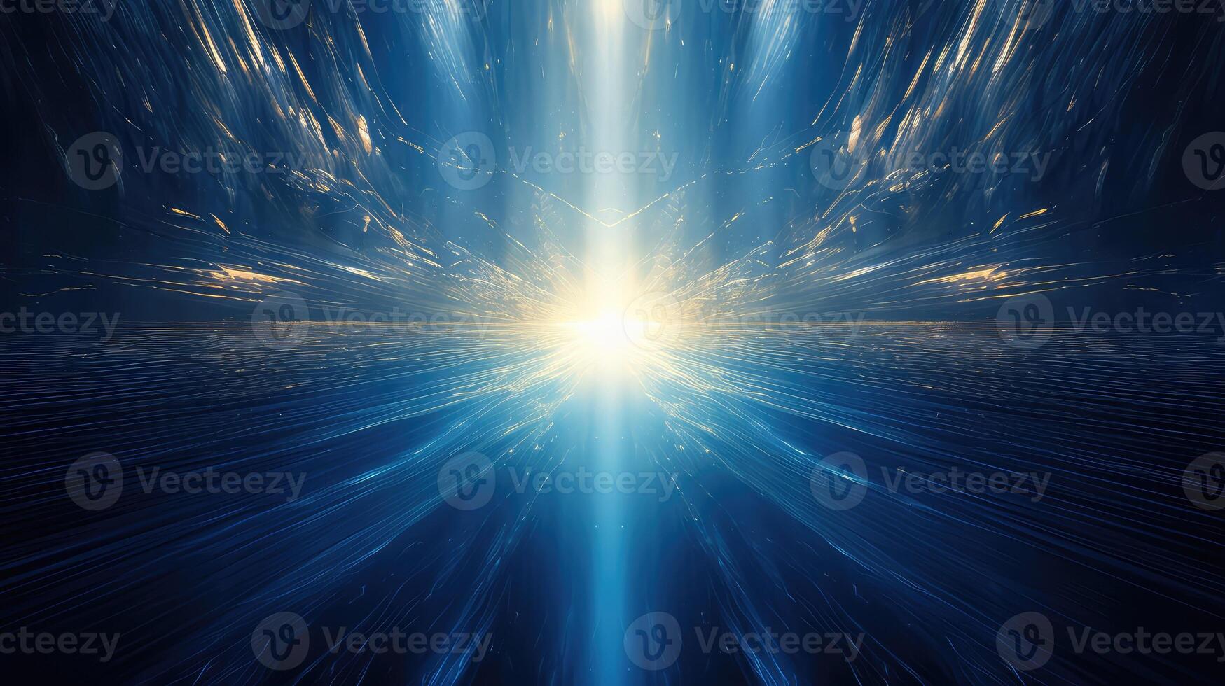 reflection light burst blue photo