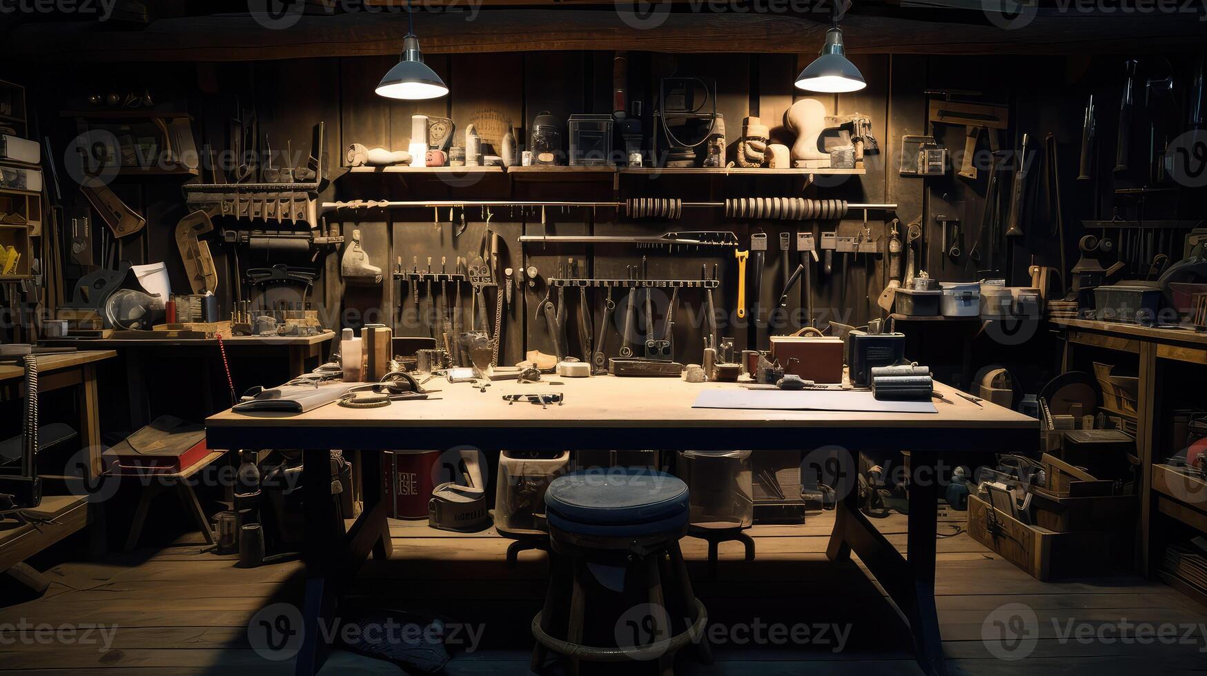 garage tool shop table photo