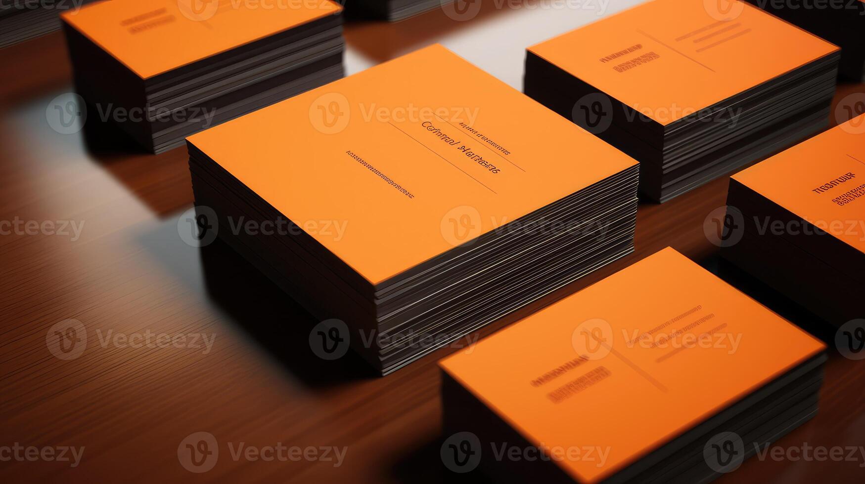 sleek business card orange photo
