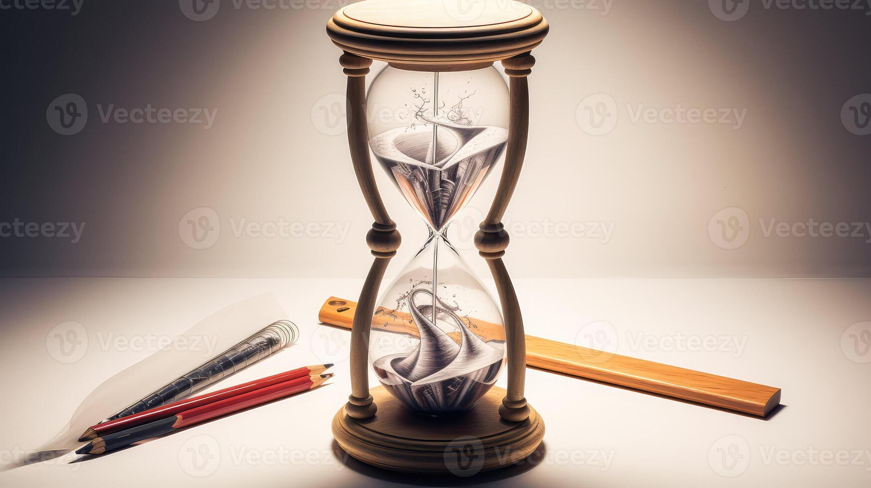 shading hour glass drawing photo