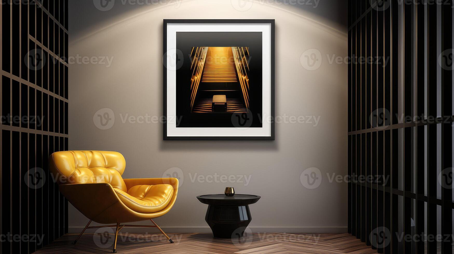 modern gold and black frame photo