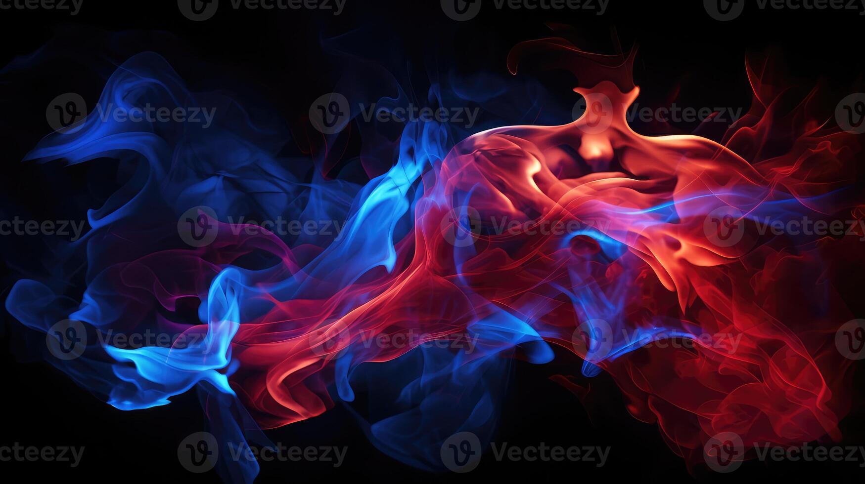heat red blue flames photo