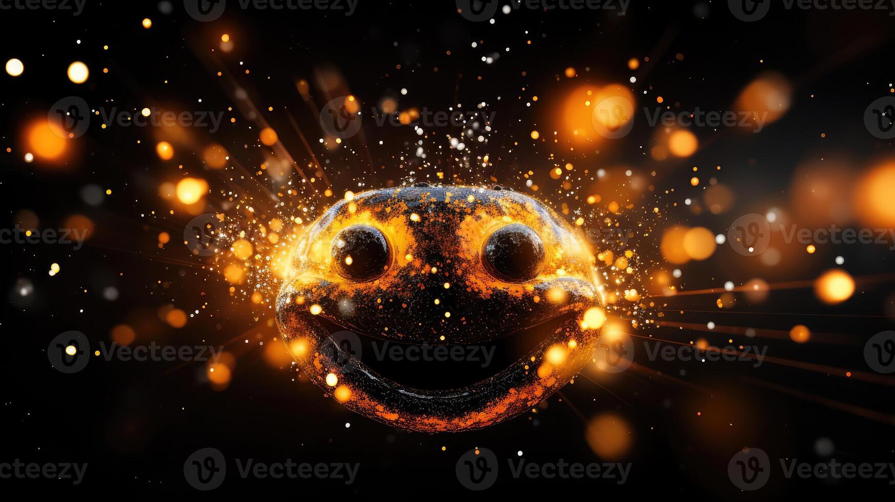 sparks laugh emoji black background photo