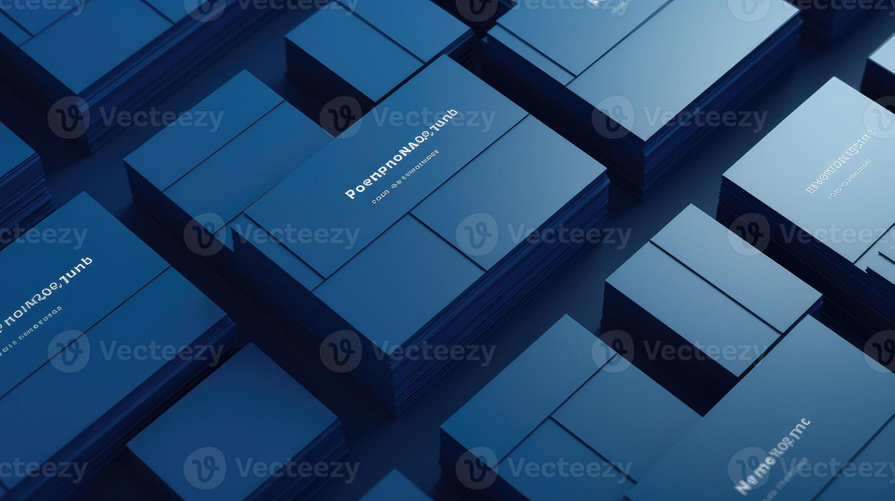 modern blue business card template photo