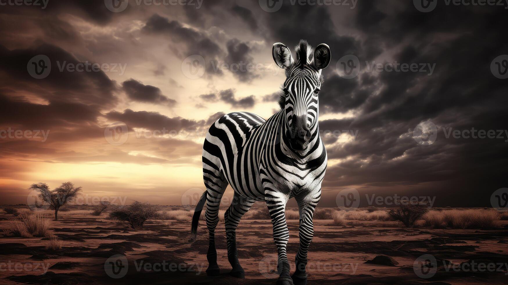 silhouette black and white zebra photo