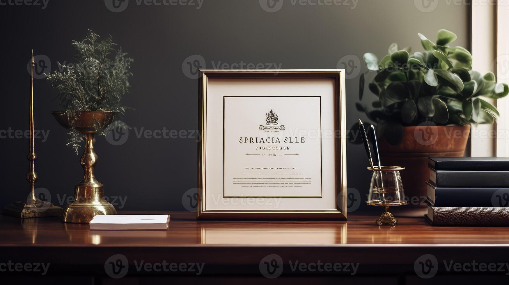 classic letterhead on desk photo
