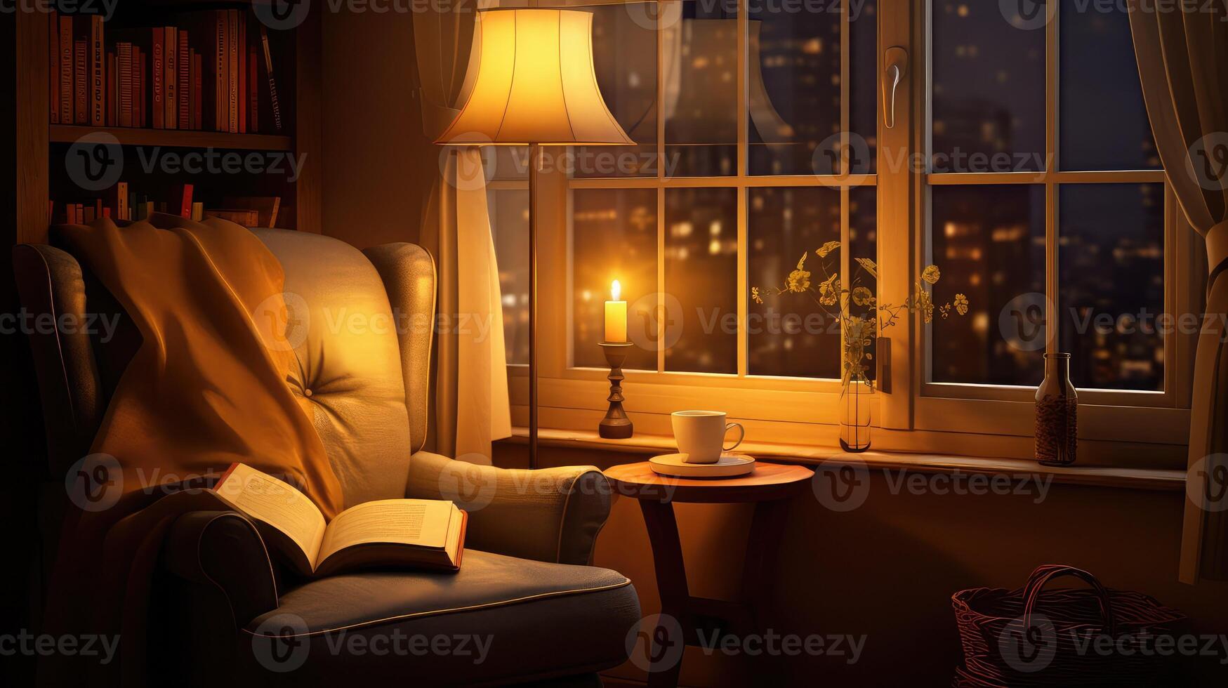 wrm reading a book at home photo