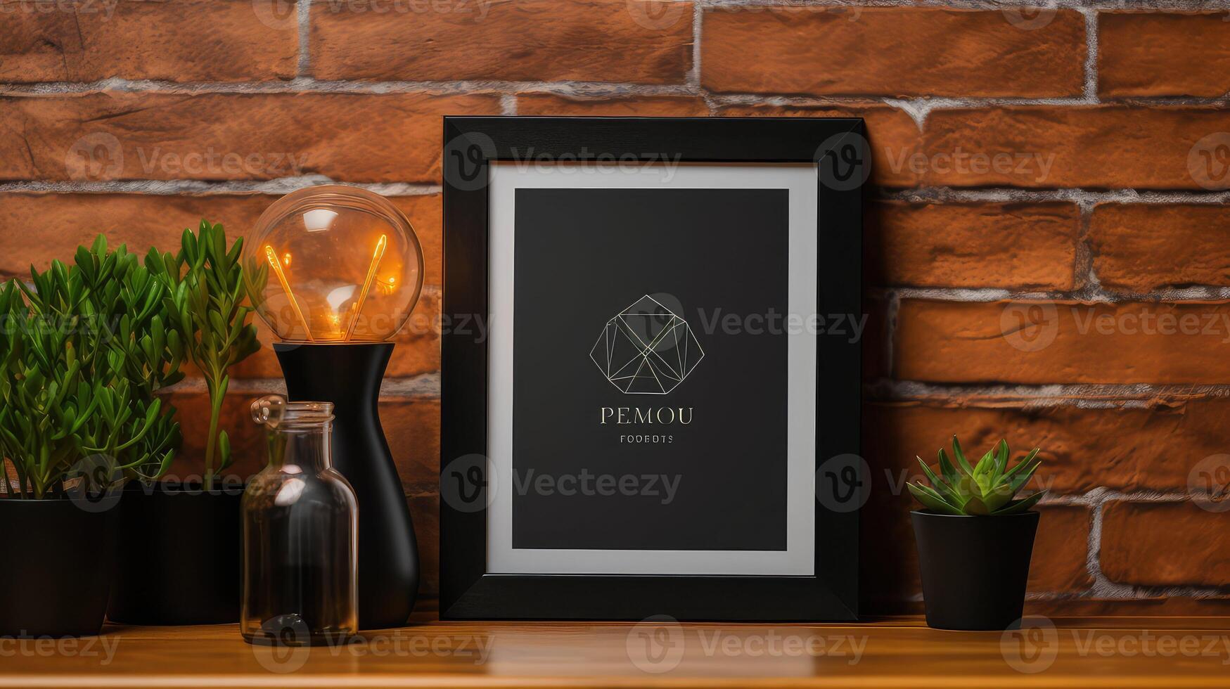 decor black frame mockup photo