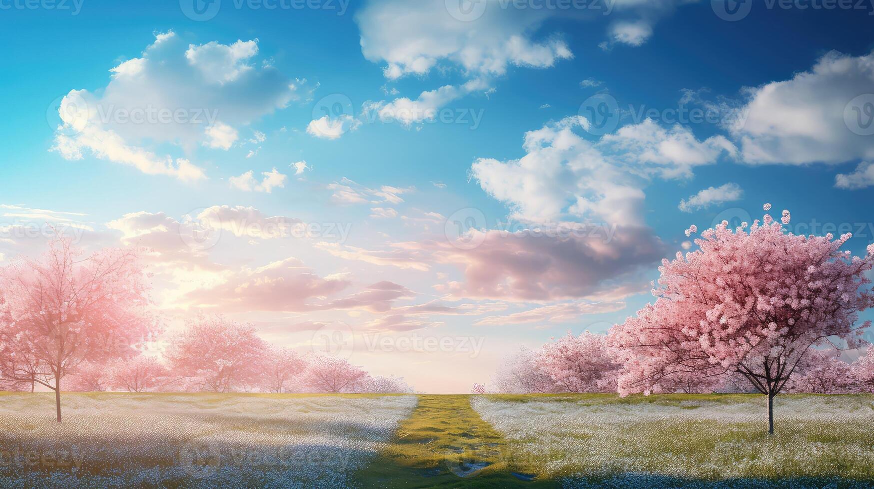 clouds spring blue background photo