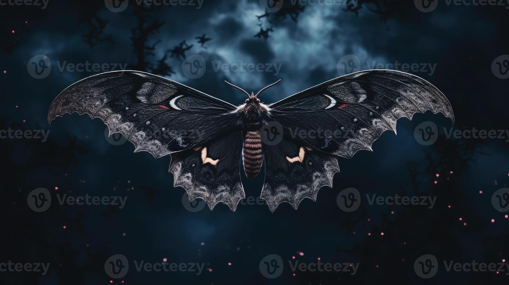 flight black witch moth photo