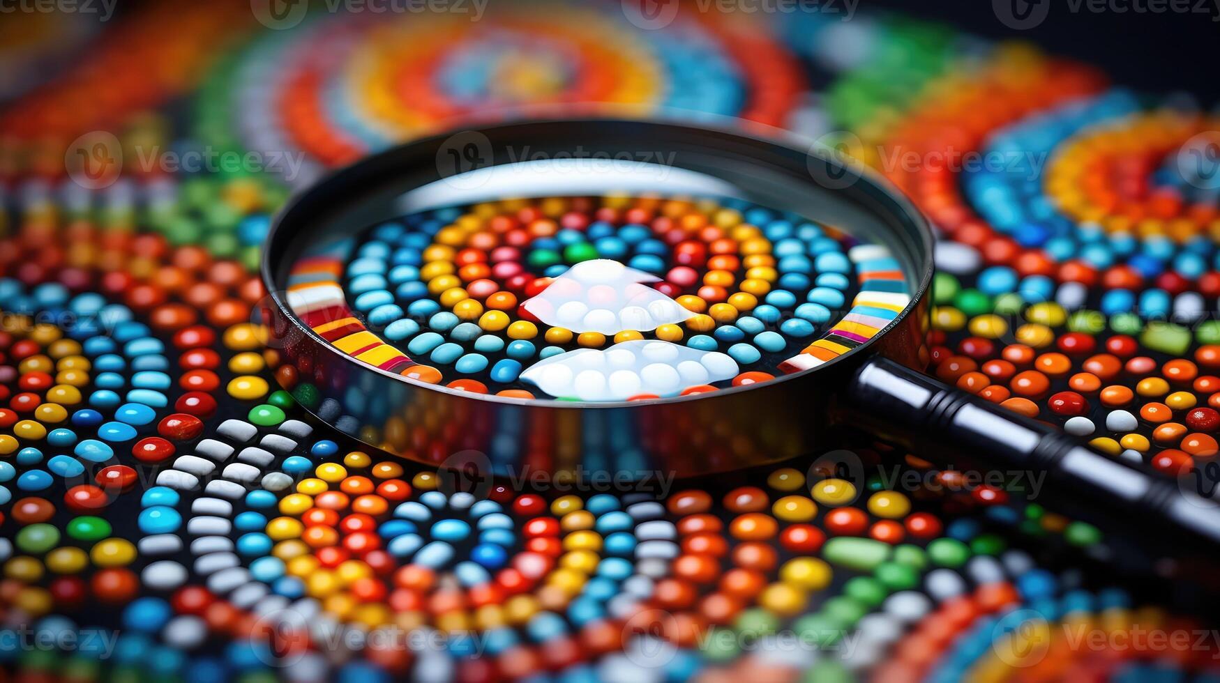 design magnifying glass outline photo