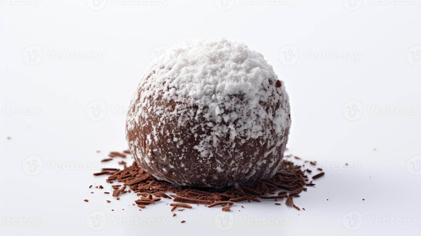 truffle chocolate white background photo