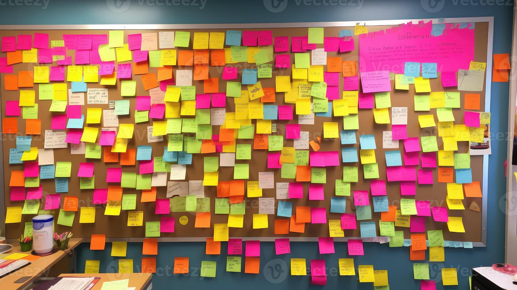 collaboration post its wall photo
