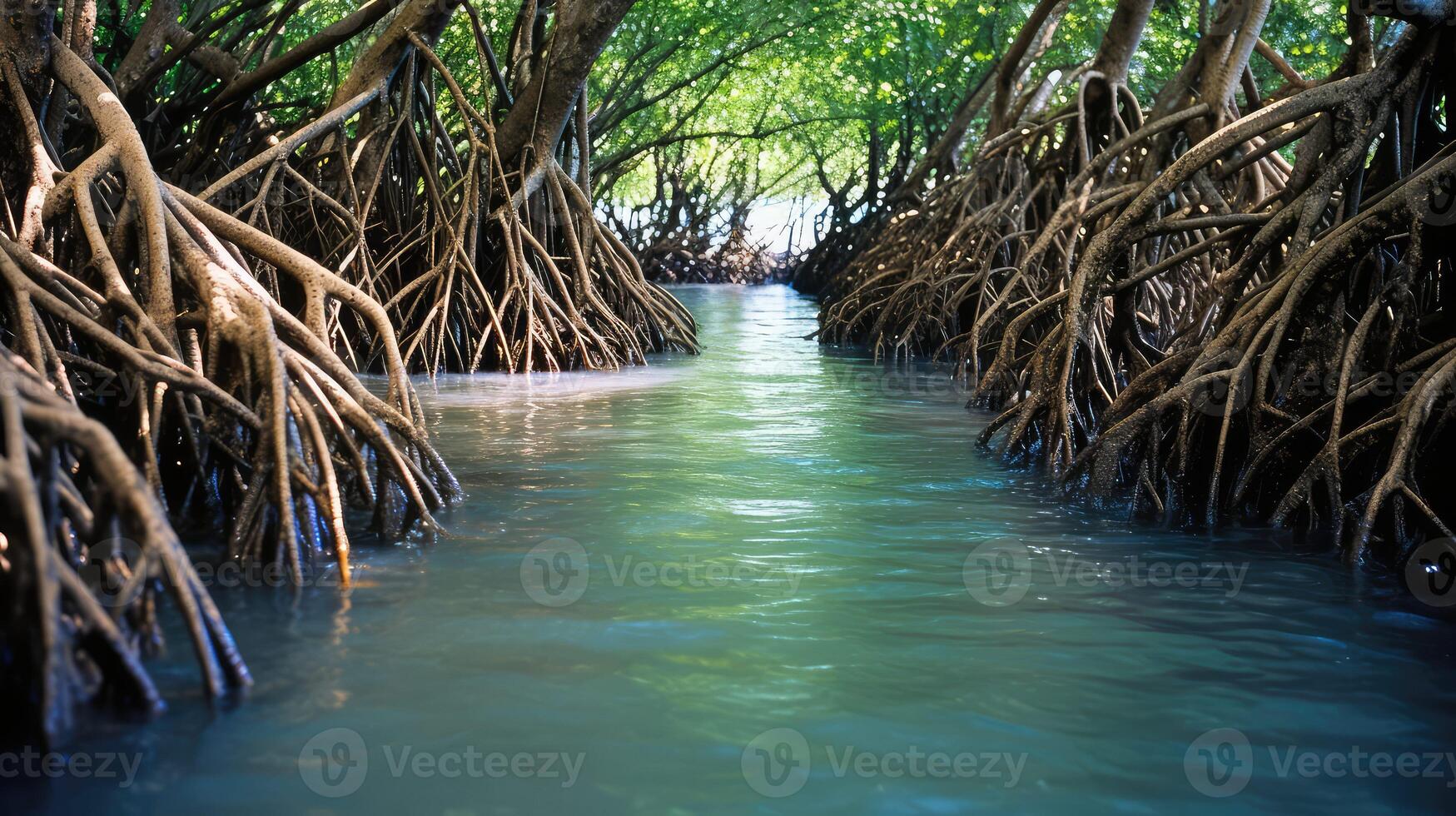 wetland tree root system photo