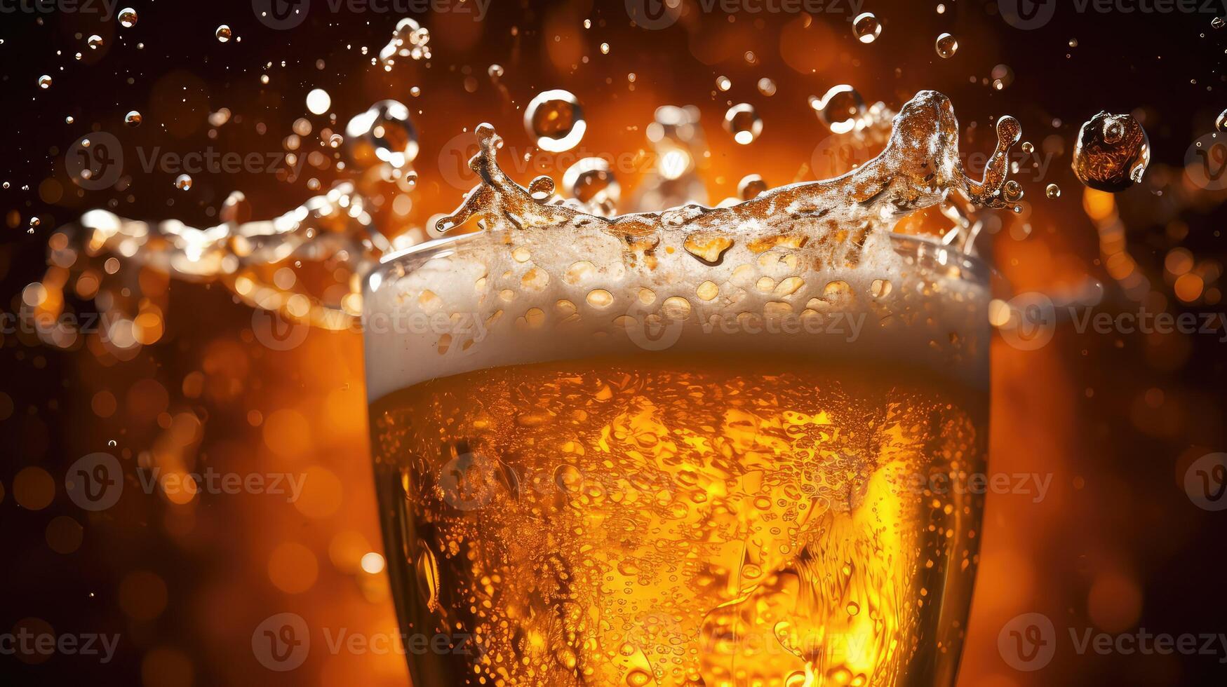 freshness beer bubbles background photo